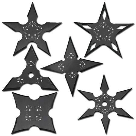 Assassins Creed Nightshade Shuriken Set Black With Pouch