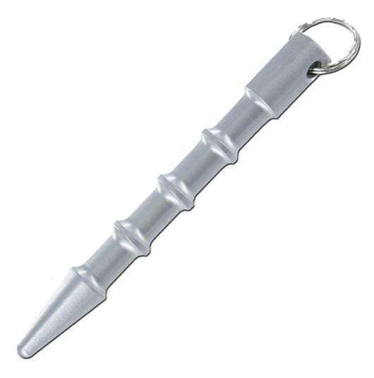 Kubotan Keychain with Silver Finish - Pointed Tip