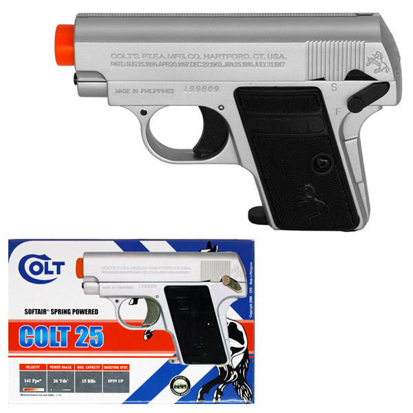 Colt .25 Silver FPS-141 Spring Airsoft Pistol