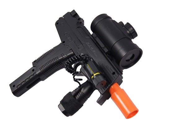 M30GL Airsoft Gun Spring Uzi with Laser & Red Dot Scope and Tac Grip