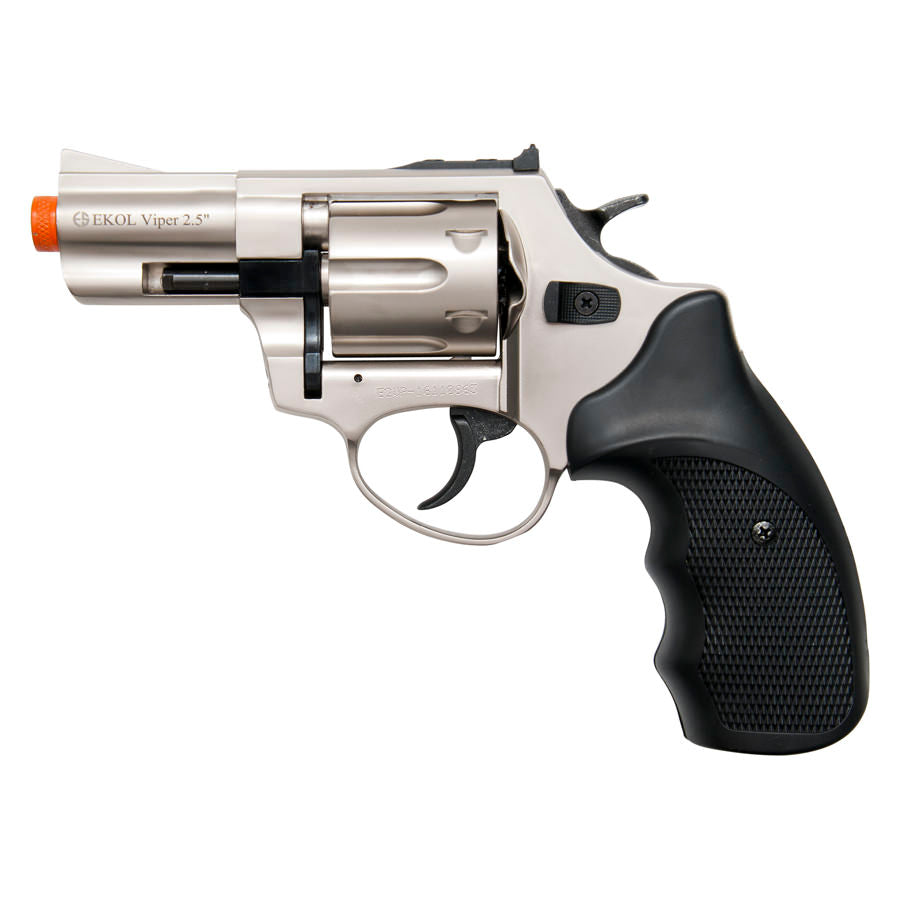 Viper 2.5 Inch Barrel 9MM Front Firing Blank Revolver Satin Finish