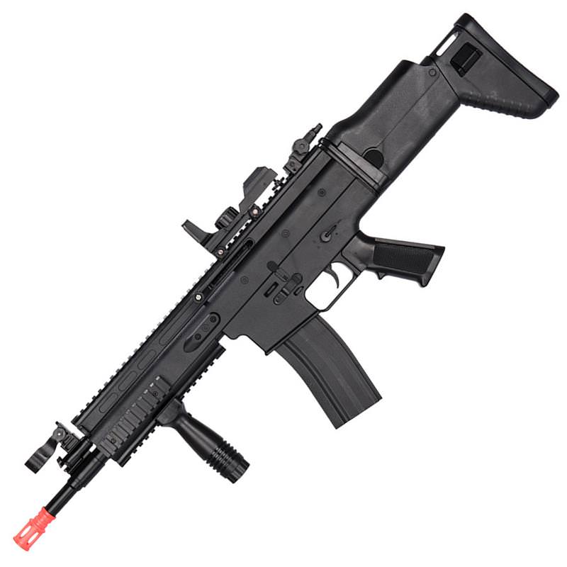 350 FPS FN SCAR-L MK16 Spring Airsoft Rifle 6MM Gun With Red Dot Sight