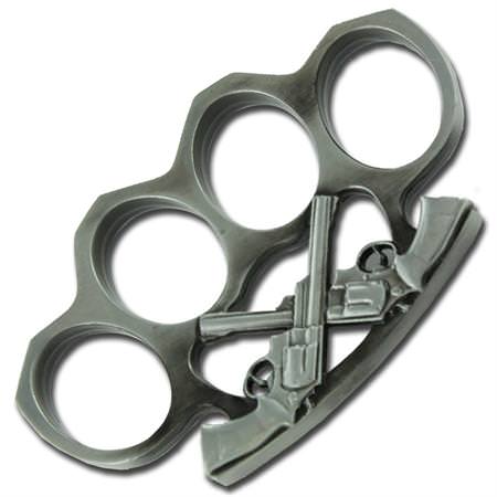 Wild West Gun Slinger Knuckle Buckle Antique Silver
