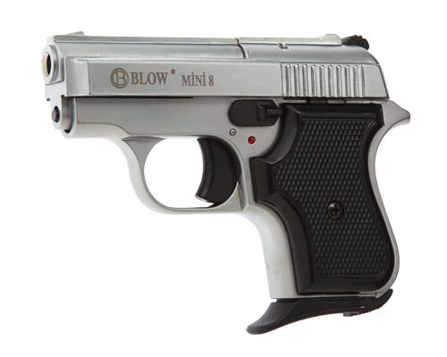Replica Mini 8 V950 JF 8MM Blank Firing Pistol Chrome Finish
