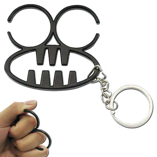 Self Defense Frogger Keychain Mini Knuckle Black