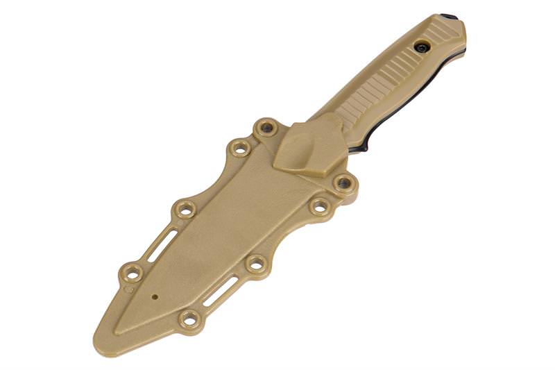 Rubber Bayonet Knife With ABS Plastic Sheath Cover TAN