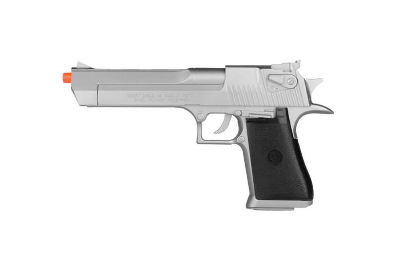KWC Magnum Licensed Desert Eagle .44 Airsoft Spring Pistol Silver