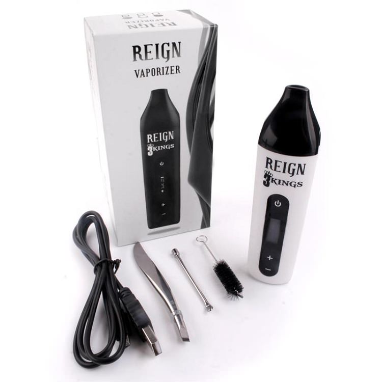 Reign OLED Digital Dry Herb Baking Vaporizer With Complete Kit White