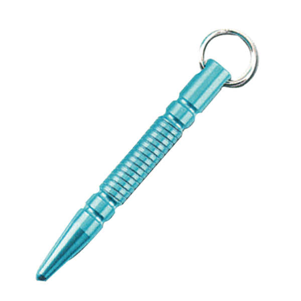 Pointed Tip Blue Kubotan With Keychain