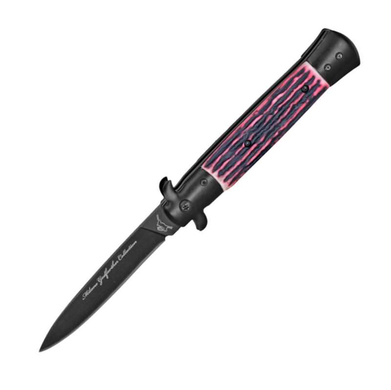 Milano Godfather Stiletto Style Assisted Opening Knife - Pink