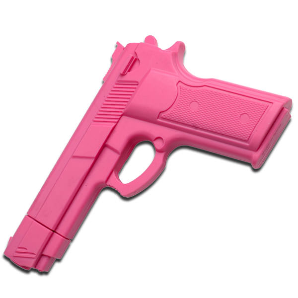 7" Pink Rubber Training Gun Real Look and Feel