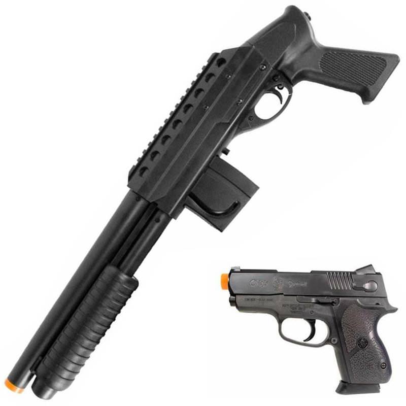 Smith & Wesson M3000 Pistol Grip Shotgun Kit with CS Airsoft Pistol
