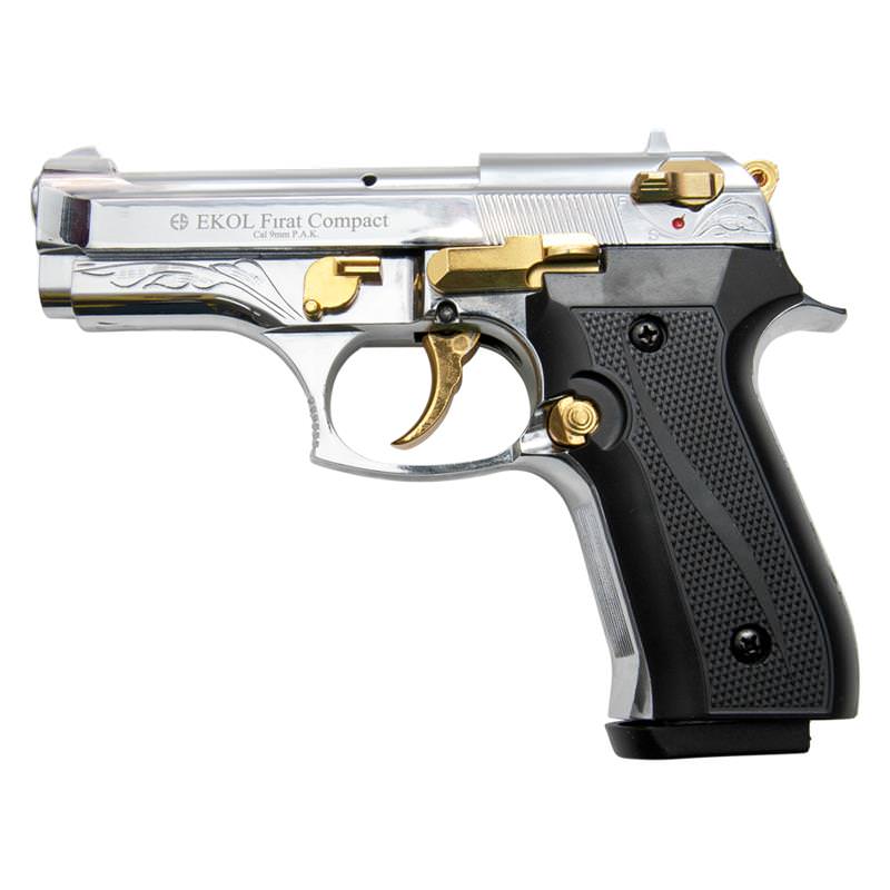 Firat Compact V92F Gold Engraved With Gold Fittings - Blank Firing Gun