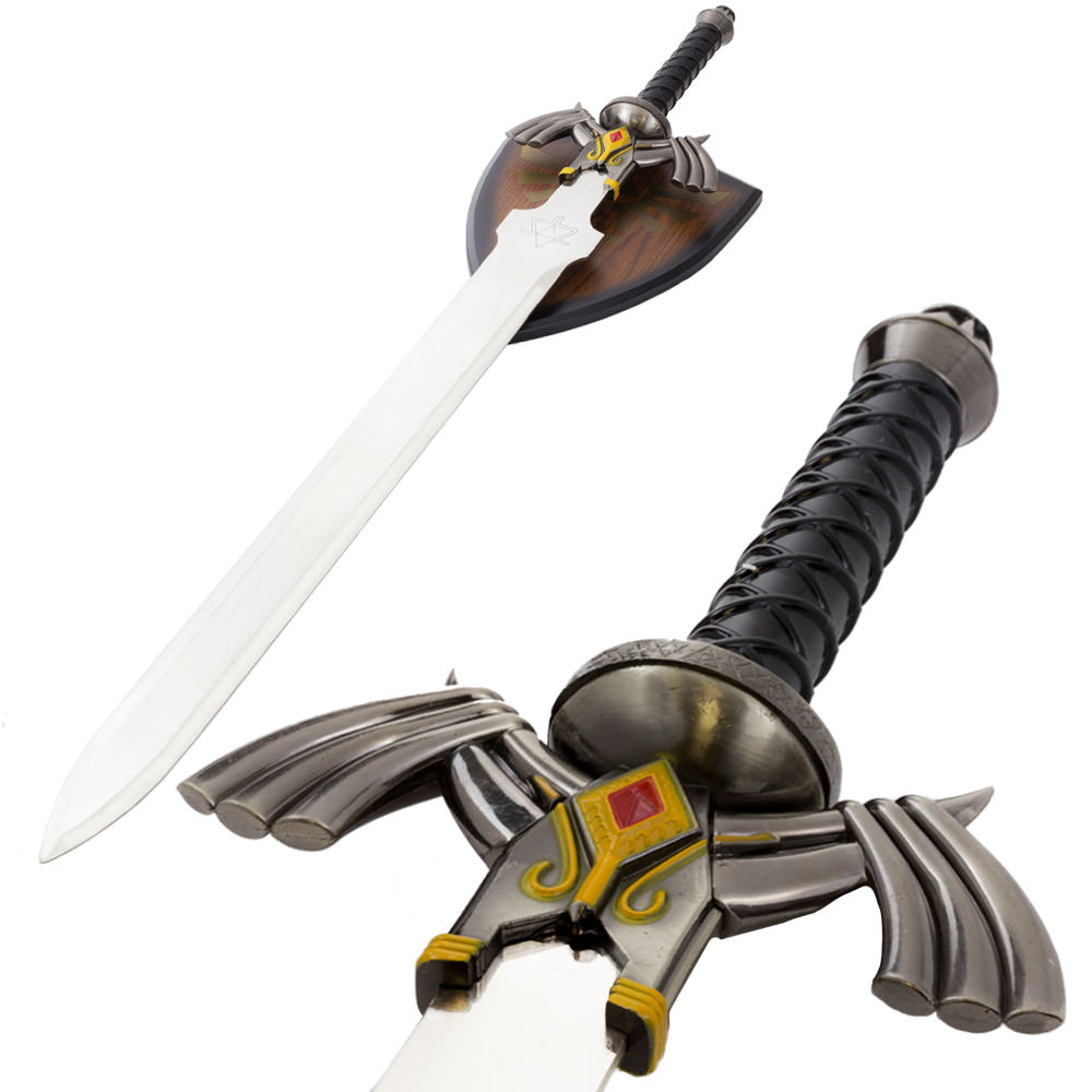 Zelda Twilight Princess Fantasy Video Game Sword With Wall Plaque