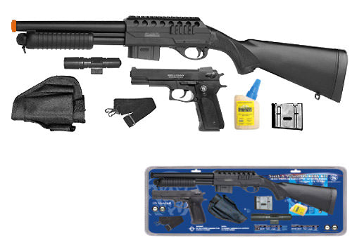 Smith & Wesson Licensed M3000 FPS-355 Shotgun and .45 FPS-160 Pistol Spring On Duty Kit