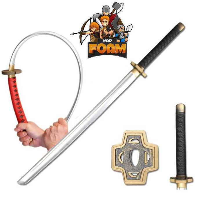 Foam Fantasy Samurai Katana Sword Chrome Finish Blade Cosplay Costume LARP