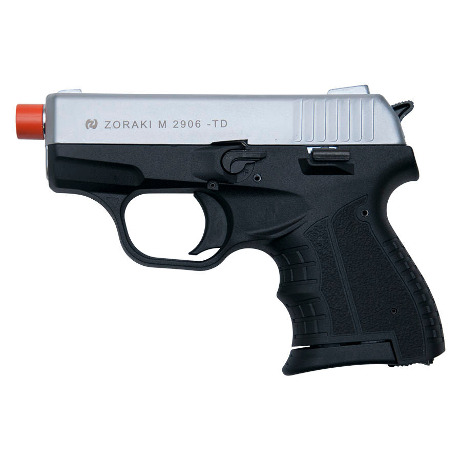 Zoraki M2906 Silver Finish 9mm Front Firing Blank Gun Semi Automatic Pistol