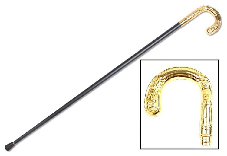 Golden Rod Walking Cane Sword