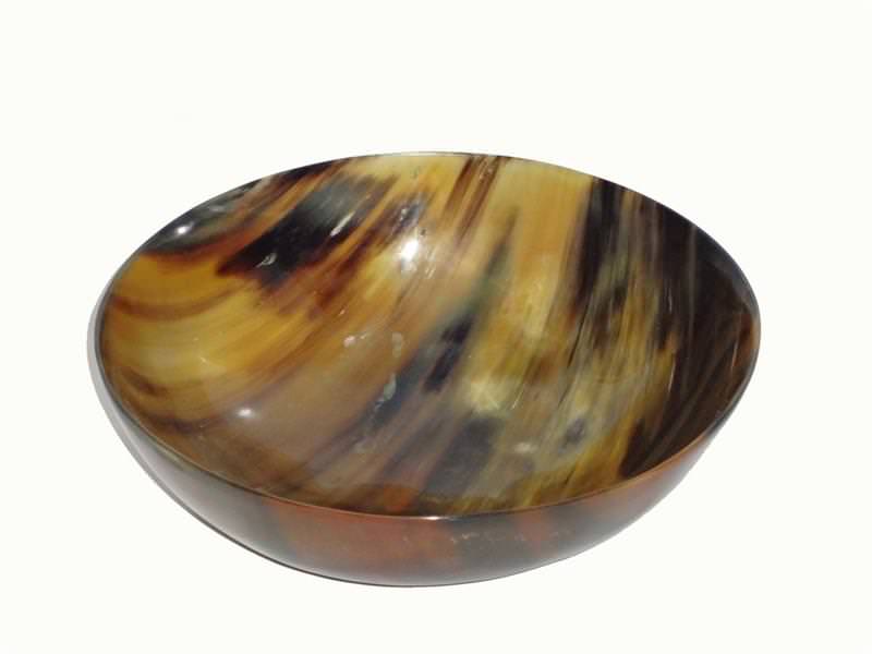 Hand Carved Buffalo Horn Bowl Big