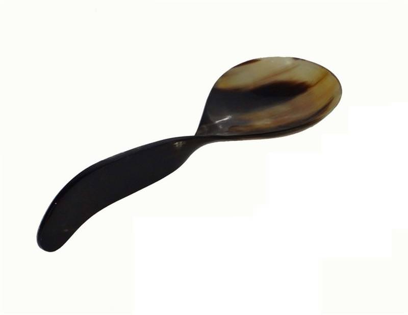 Buffalo Horn Naturally Carved Large Medieval Serving Spoon 10 Inches Twisted