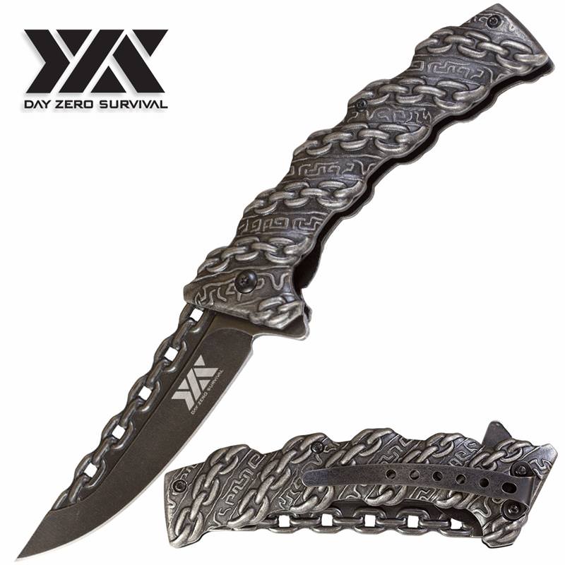 DZS Premier Edge Chain Link Spring Assisted Open Pocket Knife