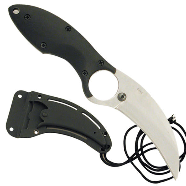 7" Tactical Karambit Hunting Hawkbill Neck Knife Fixed Blade Claw Dagger