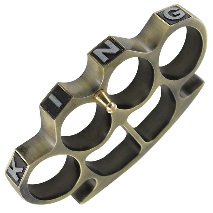 Money is King Champagne Paperweight Knuckle Buckle