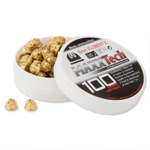 6mm Flobert Blank Cartridge Crimped Brass Case 100 Rounds Per Box