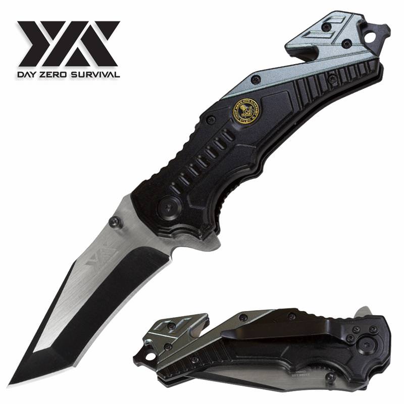 Day Zero Survival Masonic Tactical Rescue Spring Assisted Pocket Knife