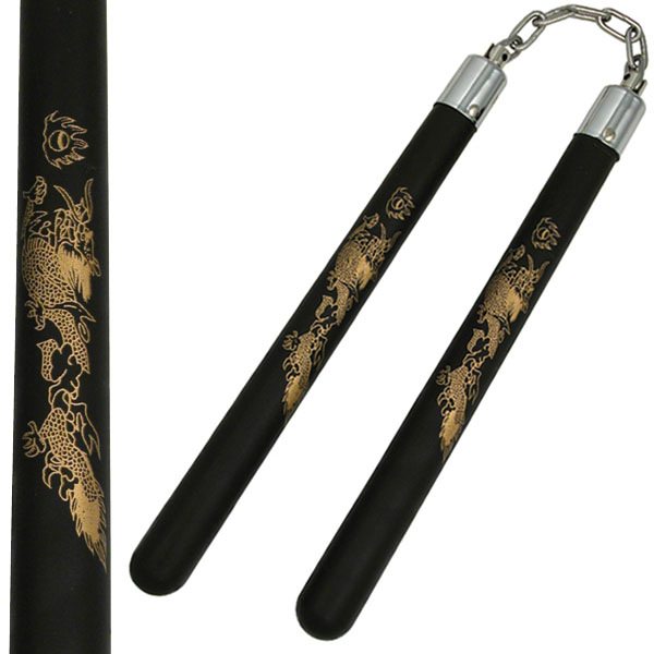 Black Dragon Heavy Rubber Nunchaku