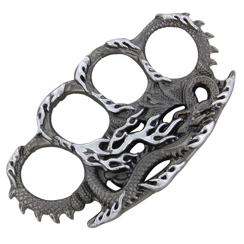 Dragon Flames Serpent Knuckle Duster Belt Buckle