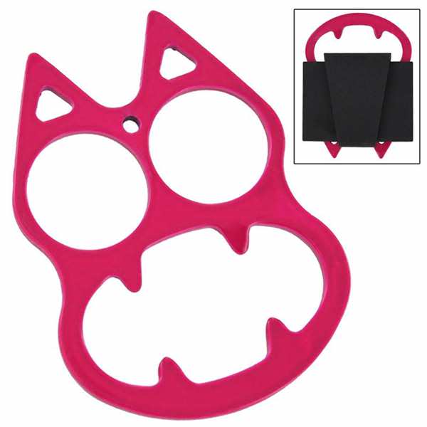Flirty Fuchsia Cat Face Evil Mini Knuckle