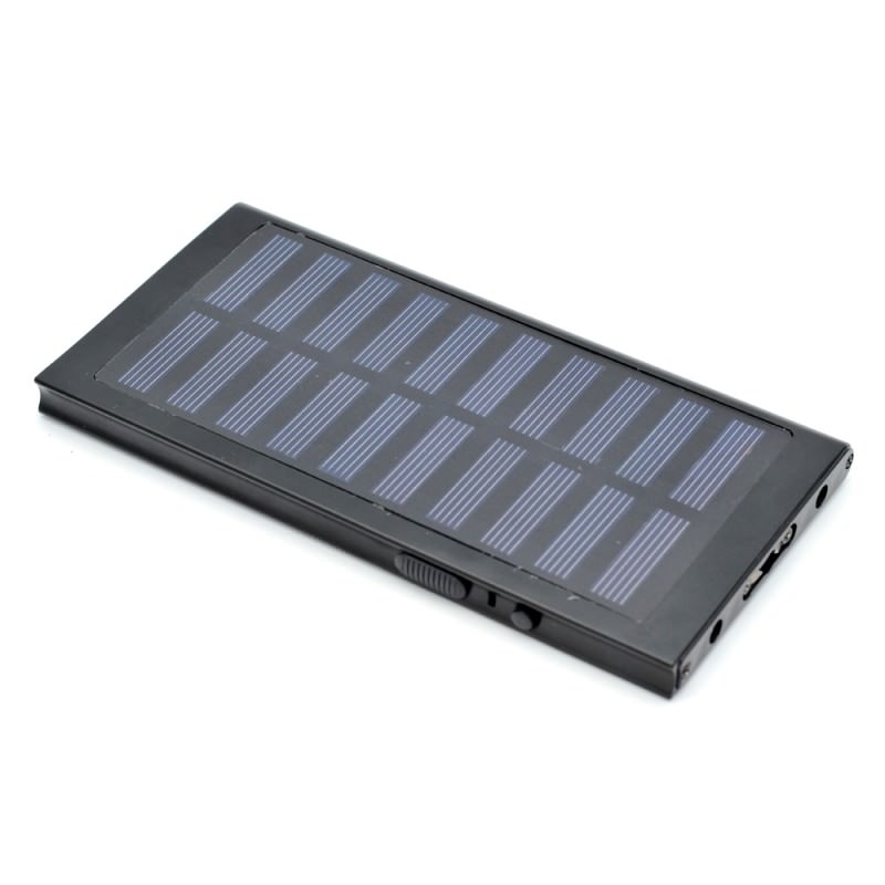 Black Survival 3 In 1 Solar Rechargeable Stun Gun, Flashlight & Power Bank