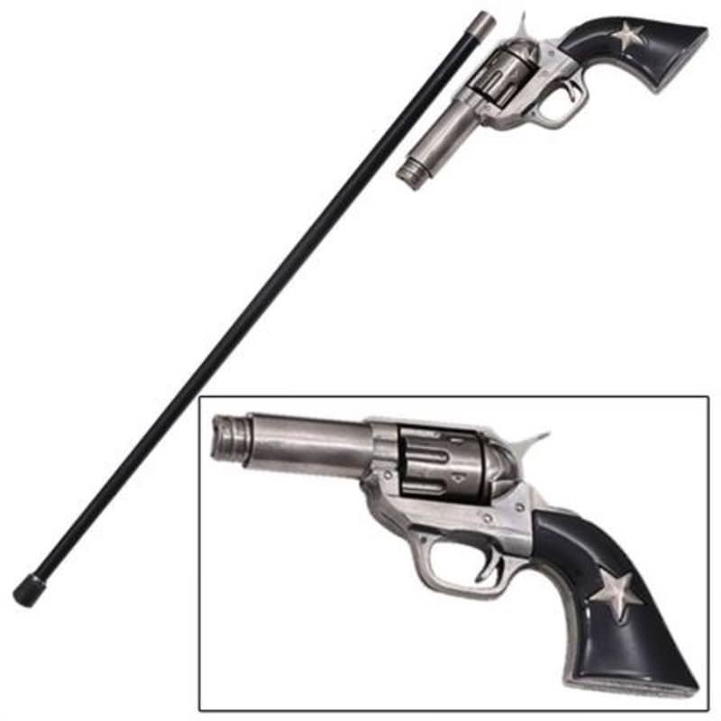 Old Wild West Texas Ranger Revolver 45 Walking Cane