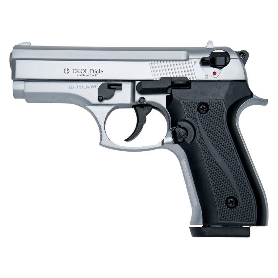 COUGAR Pistol Nickel Finish Gun - Blank Firing Starter Pistol