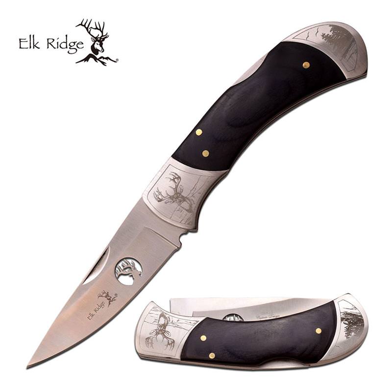 Elk Ridge 4.5" Lockback Folding Dear Artwork Knife