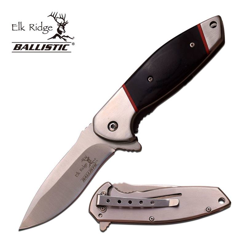 4.5 Inch Assisted Opening Knife Black Pakkawood Handle