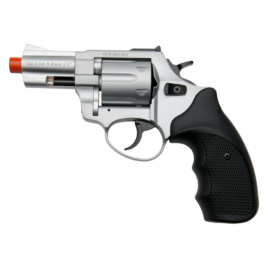 Zoraki R1 2.5" Barrel Revolver Silver Finish - 9mm Front Firing Blank Gun
