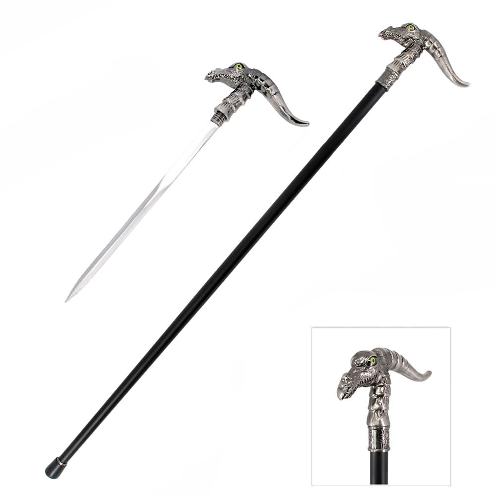 Green Eyed Dragon Gentleman's Walking Cane Sword