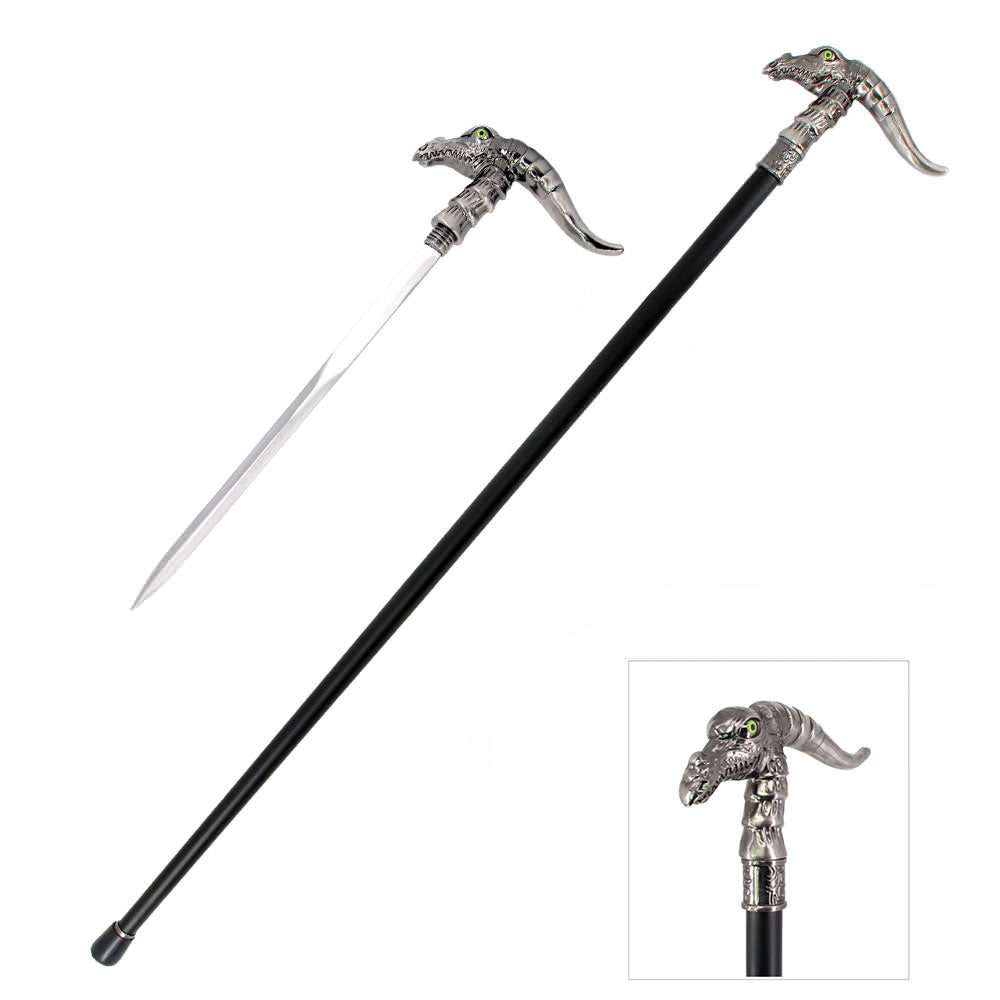 Green Eyed Dragon Gentleman's Walking Cane Sword