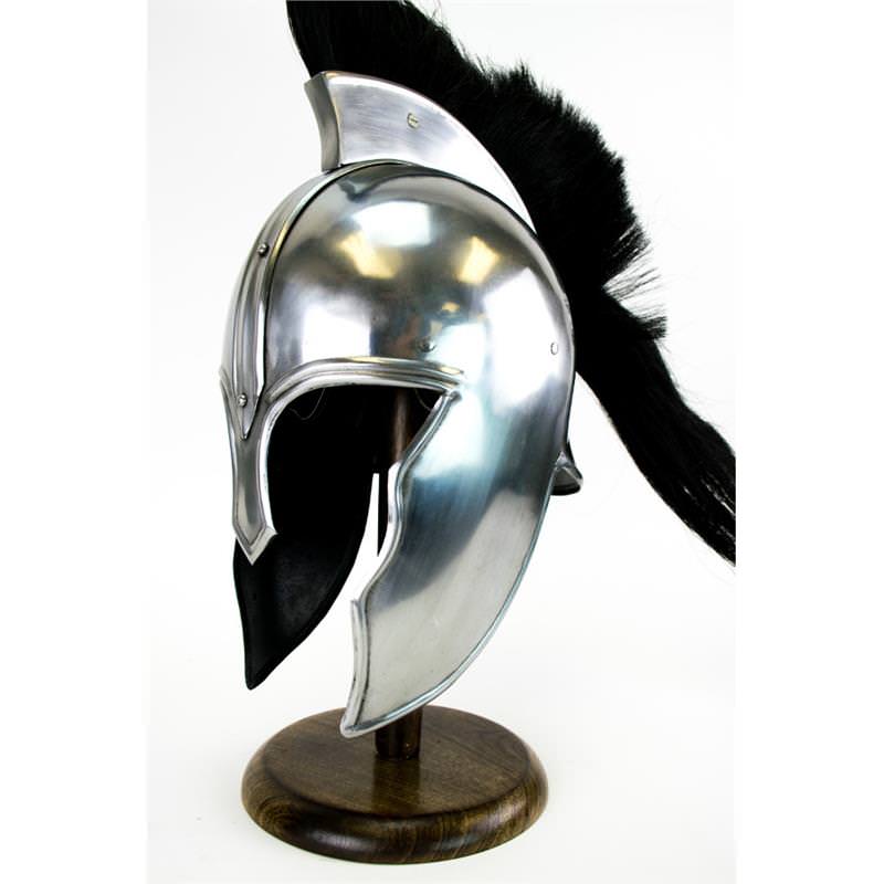 Silver Corinthian Style Achilles Trojans War Armor Helmet