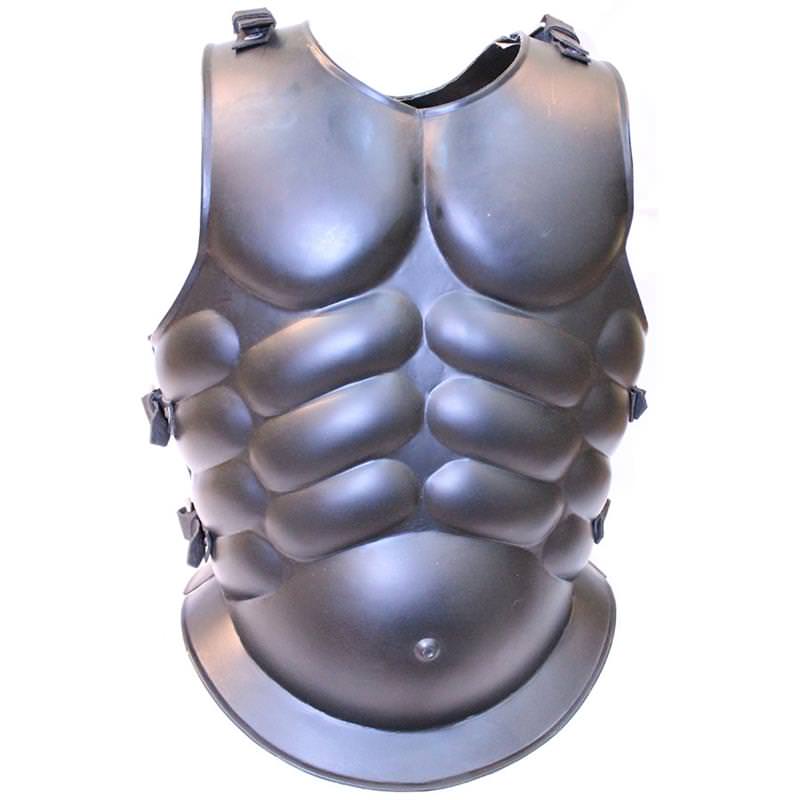 Medieval Roman Greek Muscle Body Armor Cuirass Black 16 Guage Steel