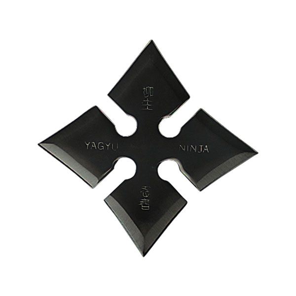 4 Point Hybrid Shuriken, 4" Diameter Throwing Star Black