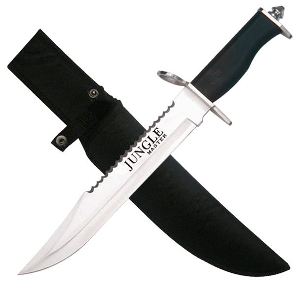 15" Tactical Survival Fixed Blade Hunting Knife Bowie With Sheath