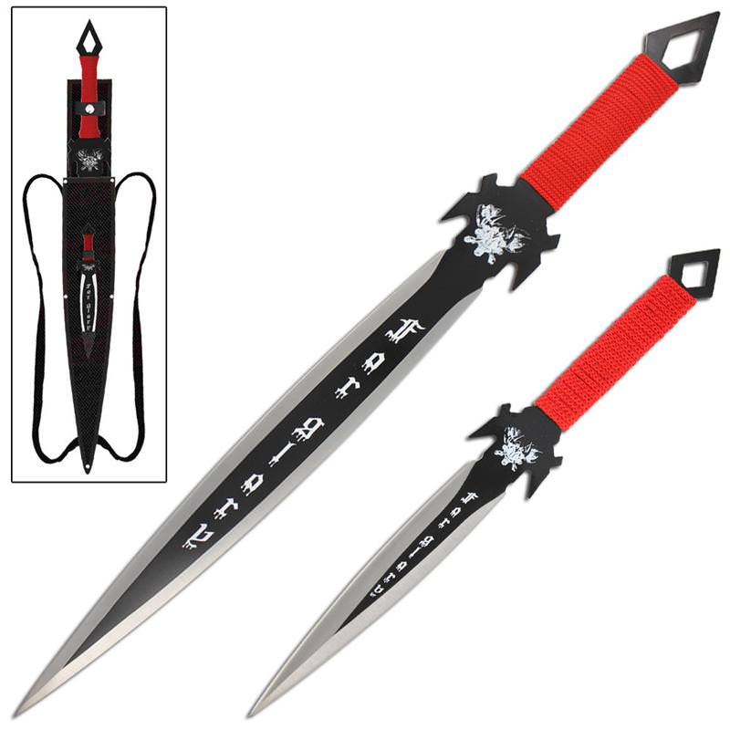 Lurid Souls For Glory Flaming Battle Sword With Throwing Knife