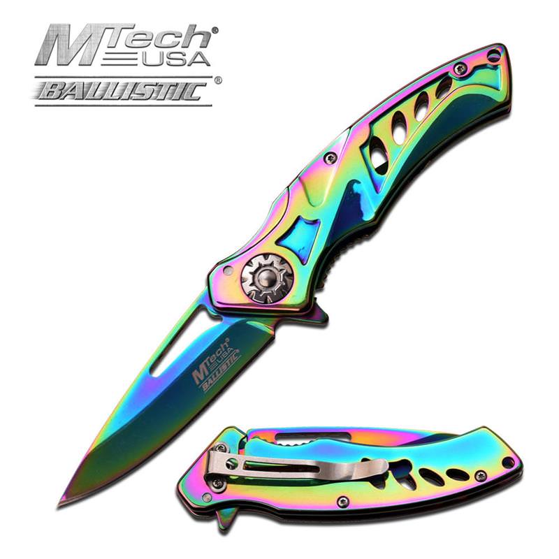 Mtech Assisted Open Vibrant Titanium Pocket Knife