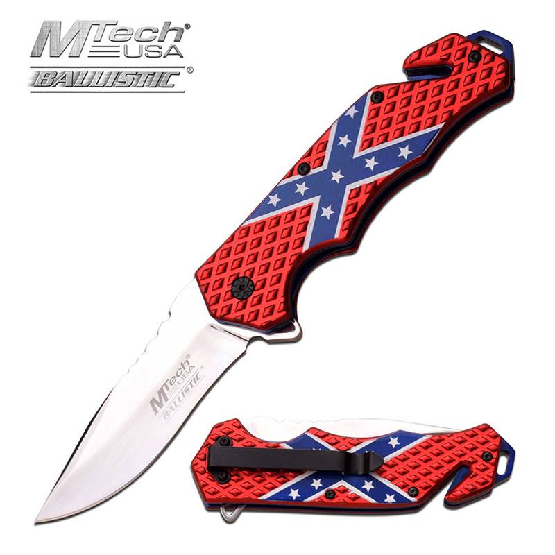 MTech USA Ballistic CSA Star Spring Assisted Knife Mirror Blade