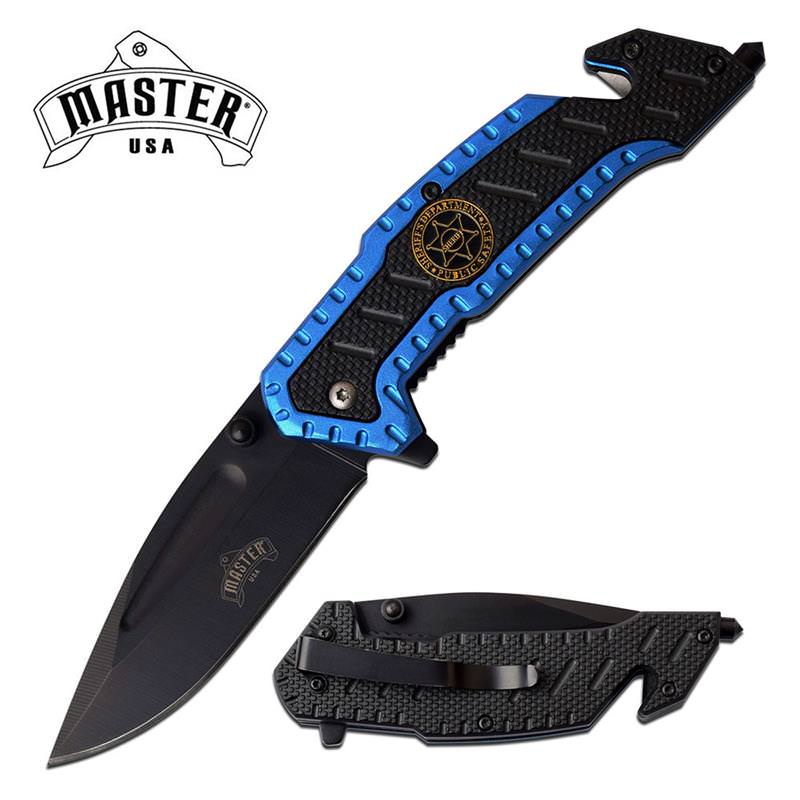 Sheriff Rescue Knife Police Spring Assisted Folding Blade