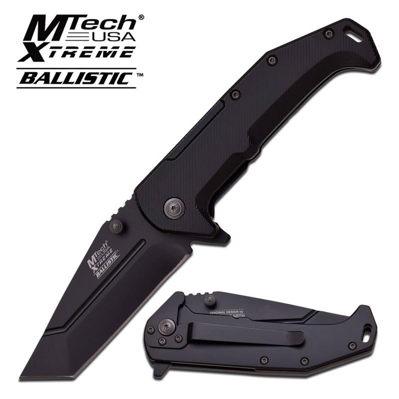 Mtech Spring Assist Tanto Every Day Carry Folding Pocket Knife Black