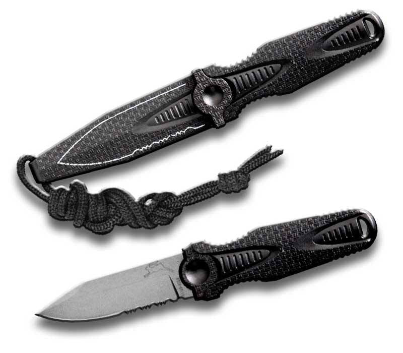 6.5 Inches Neck Knife Mini Hunting Knife With Serrated Drop Point Blade